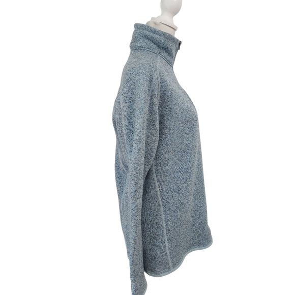EUC Patagonia Tubular Blue Sweater Quarter Zip Fleece Popover Jacket Size Large - Picture 6 of 11